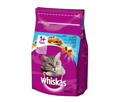 Сухий корм Whiskas для дорослих котів з тунцем 950г ( 5900951258534) 000022862 фото