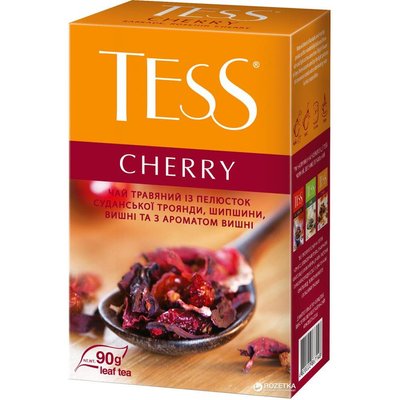Чай TESS Cherry Травяной листовой 90 г (4823096800295) 000024114 фото