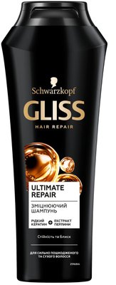 Шампунь Gliss Kur Ultimate Repair для сильно пошкодженого та сухого волосся 250 мл (9000100801416) 17539     фото