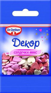 Посипка Dr. Oetker "Сердечка мікс" 10 г (5907707057625) 000027895 фото