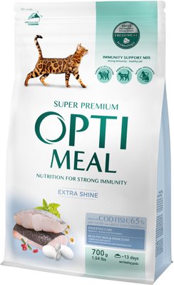 Сухой корм Optimeal для кошек со вкусом щепа 700 г. (4820215364447) 000068857 фото