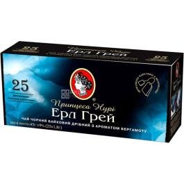 Чай чорний Принцеса Нурі Ерл Грей пакетований 25 x 2 г (4823096800233) 000024106 фото