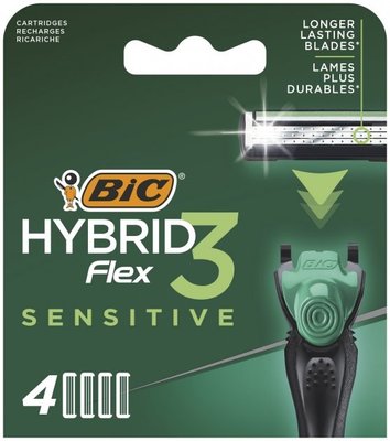 Сменные картриджи для бритья мужские BIC Flex 3 Hybrid Sensitive 4 шт. (3086123644878) В00196242 фото