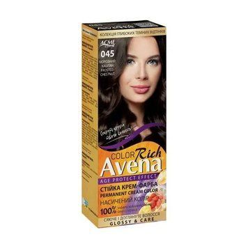 Стойкая крем-краска для волос Avena Rich Color №045 Морозный каштан 115 мл (4823115508041) AD115 фото