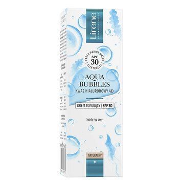 Глибоко зволожуючий гідро-крем Lirene Aqua Bubbles тонуючий SPF 30 30 мл (5900717077744) В00329002 фото