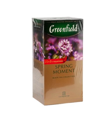 Чай Greenfield Spring Melody Чорний пакетований 25 x 1.5 г (4823096802220) 000074543 фото