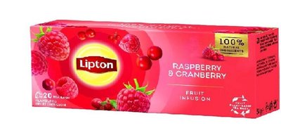 Чай чорний Lipton Raspberry Cranberry 1.6 г х 20 шт (8720608014071) 000074907 фото