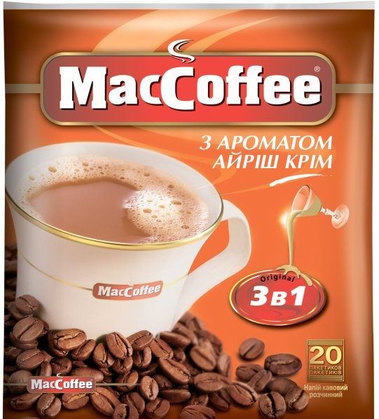 Кофейный напиток MacCoffee Ирландские сливки 3в1 20шт*18г (8887290109857) 000018460 фото