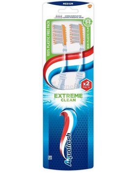 Зубна щітка Aquafresh Extreme Clean medium 1+1 шт (5054563927910) В00282700 фото