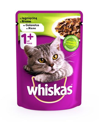 Влажный корм для кошек Whiskas с ягненком в желе 100 г. (4770608253073) 000029147 фото