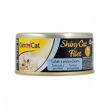 Корм влажный GimCat Shiny Cat Filet для кошек с тунцем и анчоусом 70 г (4002064413761) S1111140226 фото