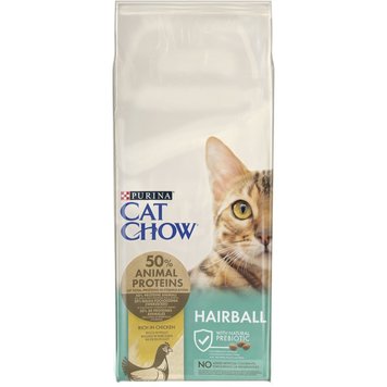 Сухой корм Cat Chow Special Care Hairball Control для вывода колтунов шерсти из желудка 15 кг (5997204514523) 000030224 фото