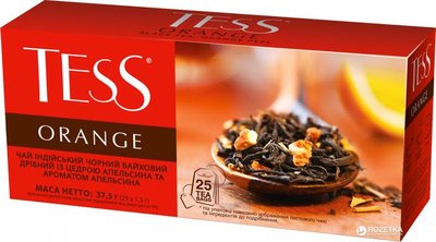 Чай чорний пакетований TESS Orange 25 x 1.5 г (4823096800318) 000024110 фото