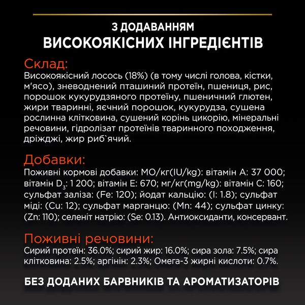 Сухой корм Pro Plan ORIGINAL для кошек с лососем 10 кг (7613036508315) 000077208 фото