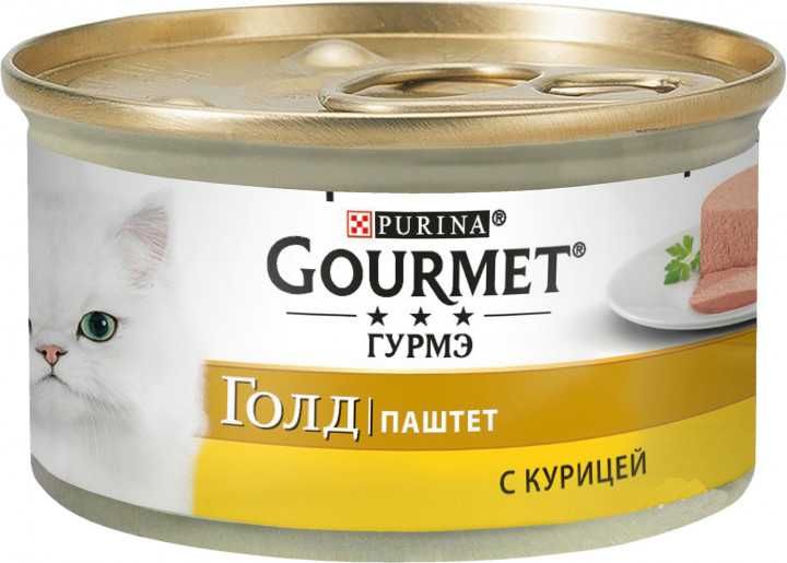 Влажный корм Purina Gourmet для кошек паштет с курицей 85г. (7613031381494) 000076623 фото