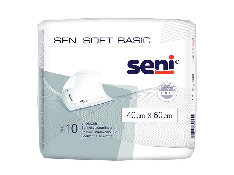 Пелюшки для немовлят Seni Soft Basic 40х60 см 10 шт (5900516692445) В00143385 фото